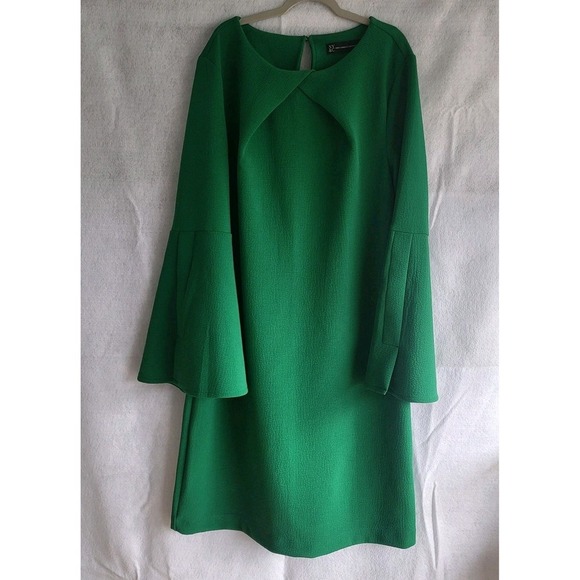 New York & Company Dresses & Skirts - nwt ny and company green dress long bell sleeves size medium ny&co